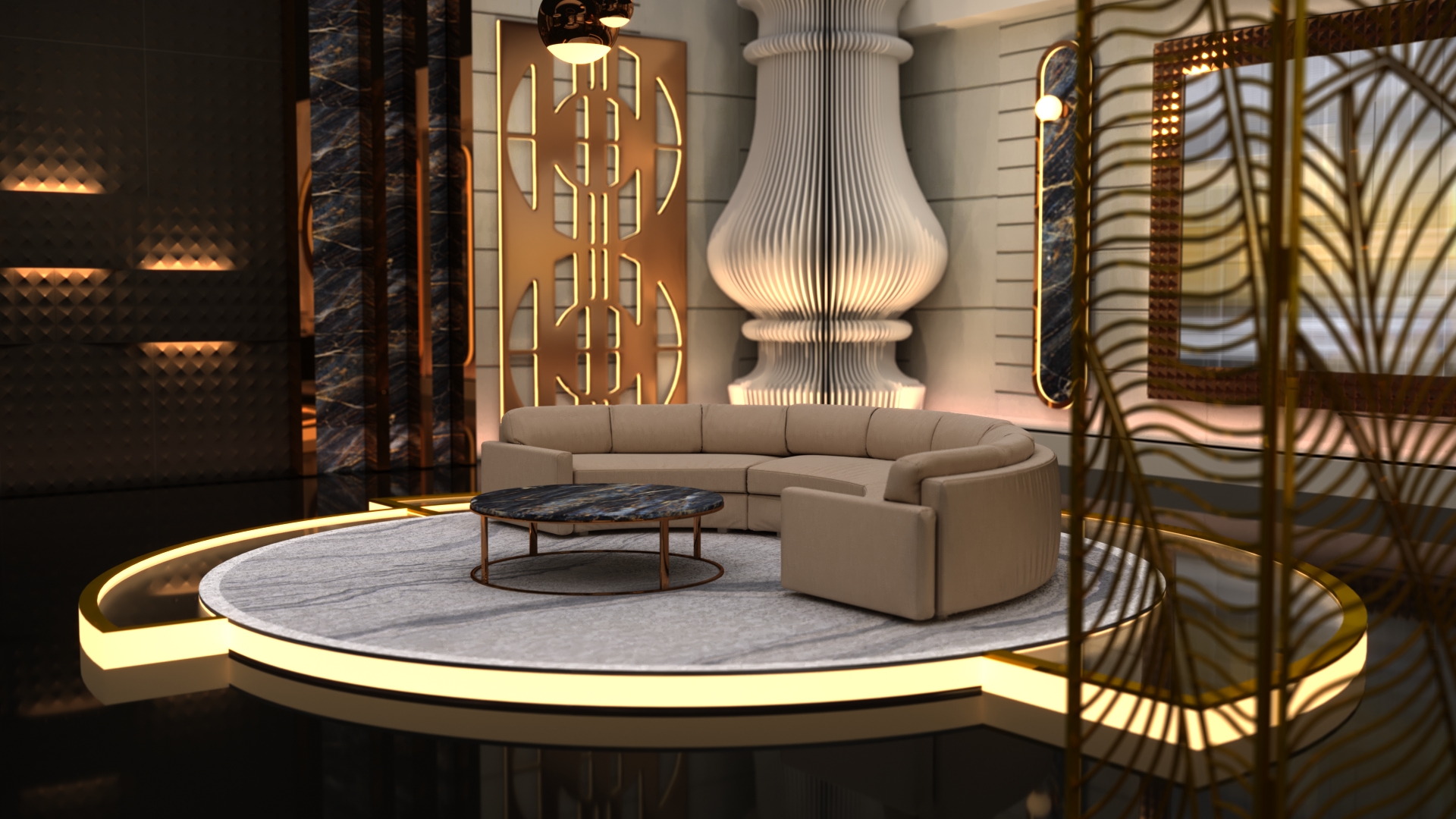 Late Talk TV Show Set Design-9