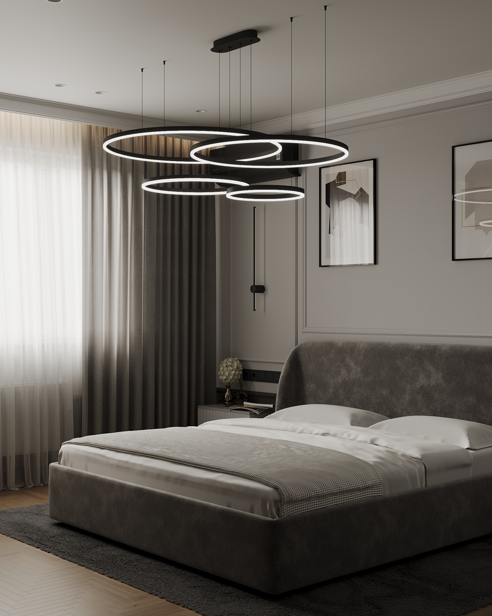 Визуализация Спальной Неоклассика-22