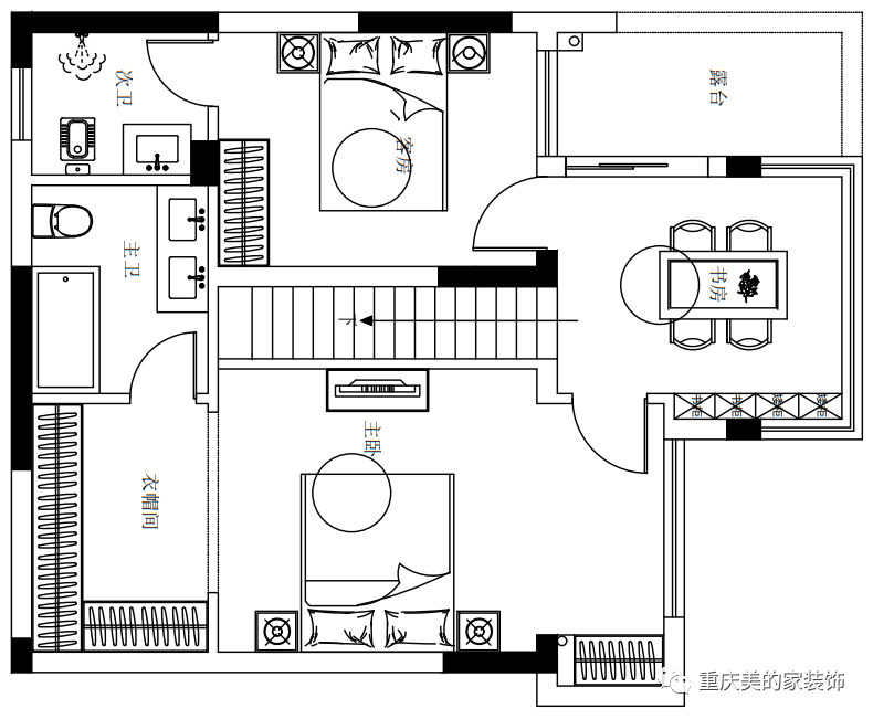 200㎡五口之家，现代简约轻奢生活-104