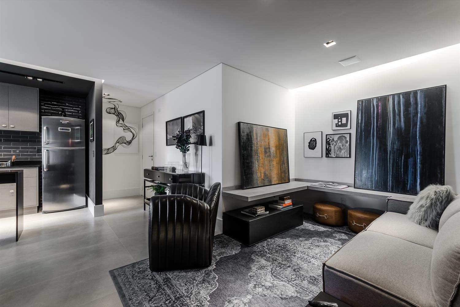 巴西 77 平米公寓 | 现代风格与木质元素的完美结合-1