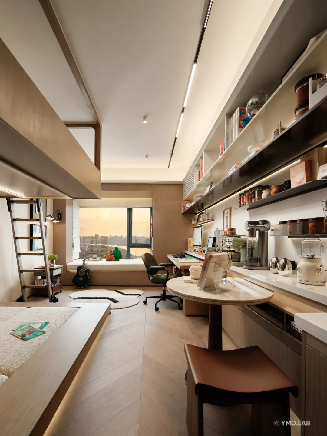 《学霸养成基地39㎡》孩子放学后从作业辅导到深夜食堂的不焦虑公寓丨上海岳蒙空间设计-33