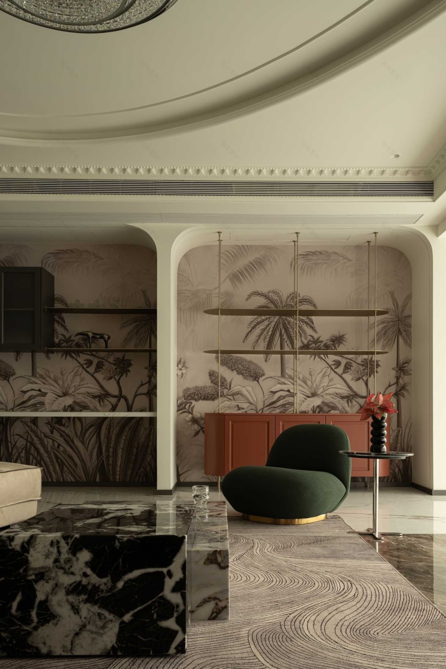 《栖羽》240㎡现代法式丨宏福樘设计-12