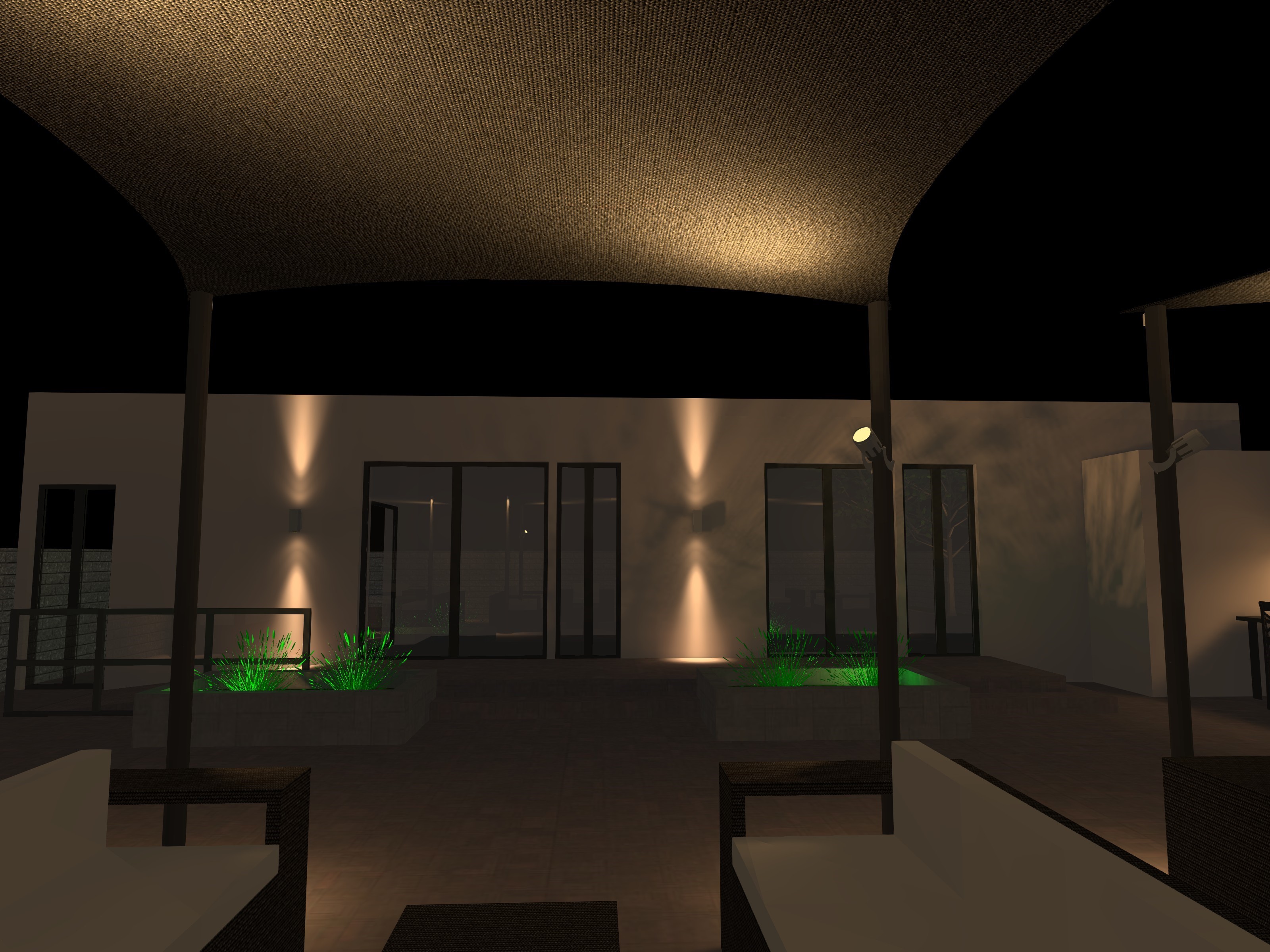 NBK Private villa Landscape lighting design-3