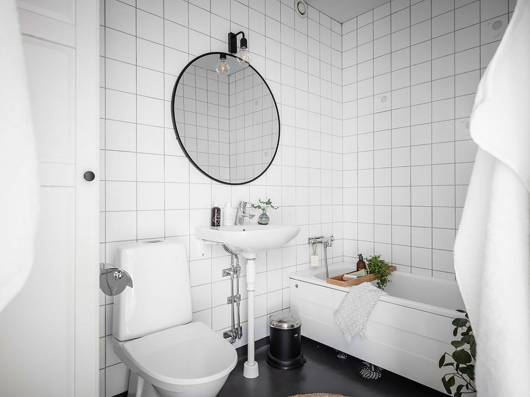 瑞典灰色调公寓，厨房卧室分区设计-42