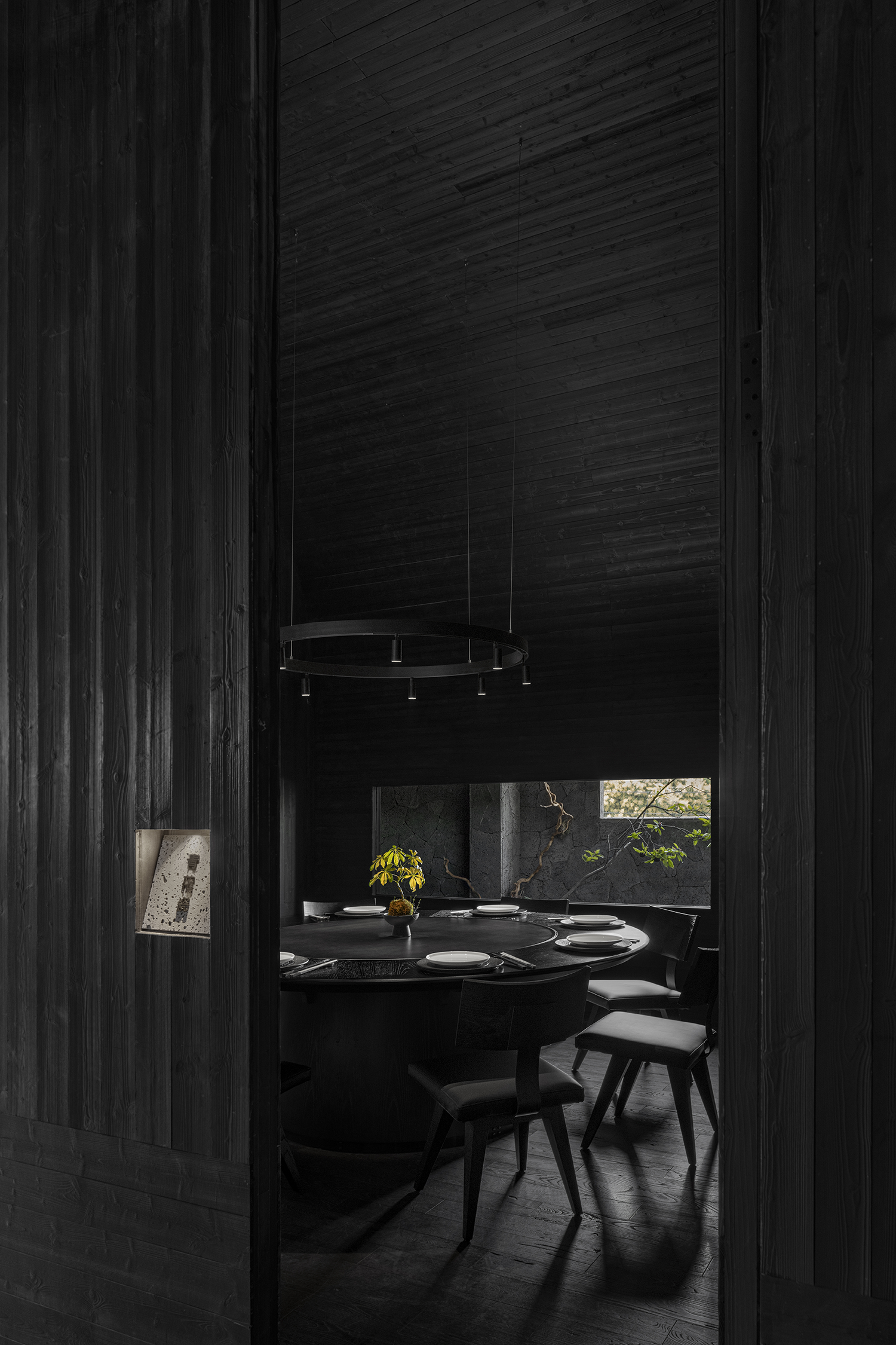 田间之上中国湘菜馆丨中国广州丨黑白木设计-62