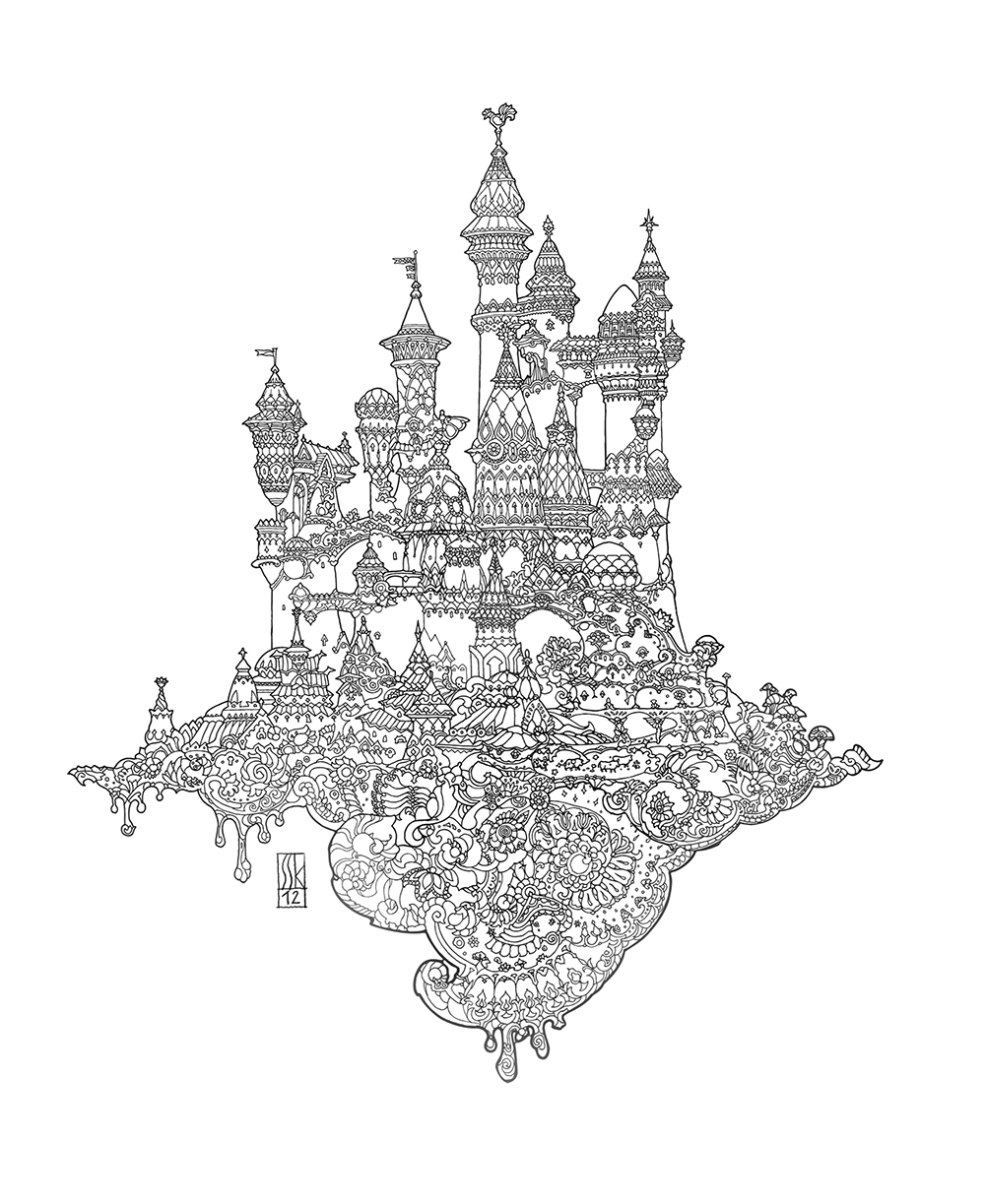 Architectural Fantasy. Line Art-0
