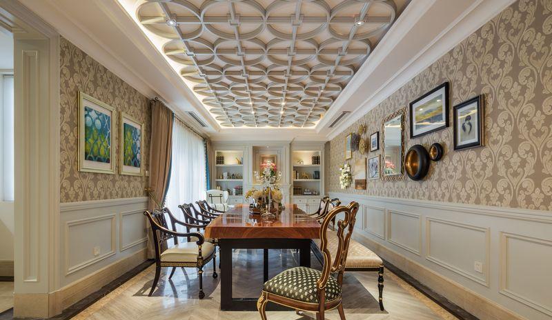 简美风格中的蓝金搭配——桃花源别墅G户型售楼处设计-17