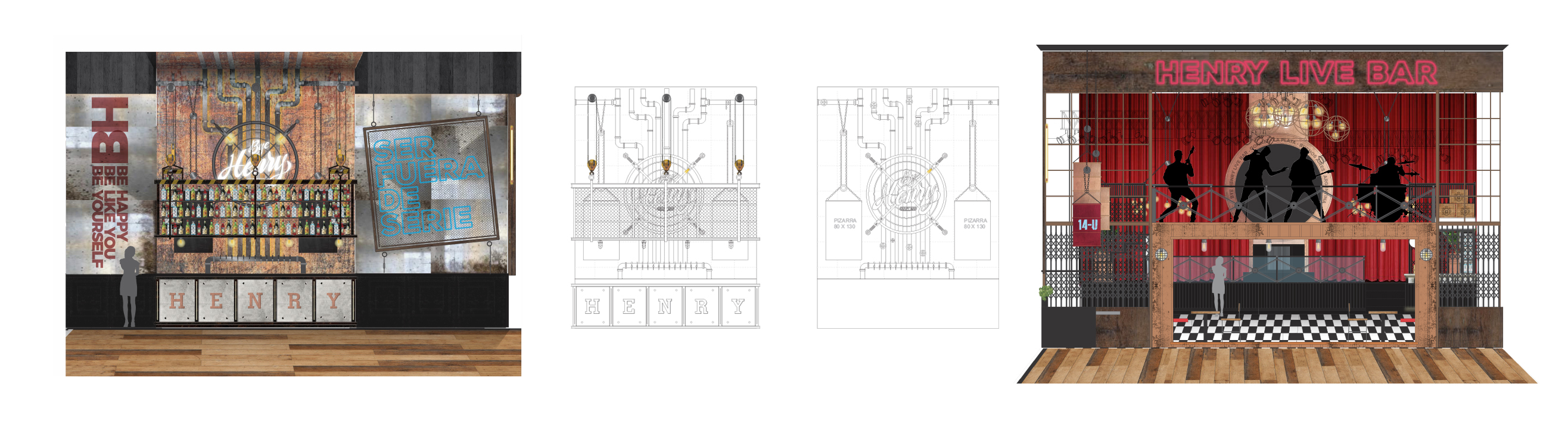 BYE HENRY 酒吧室内设计丨estilosgraficos-19