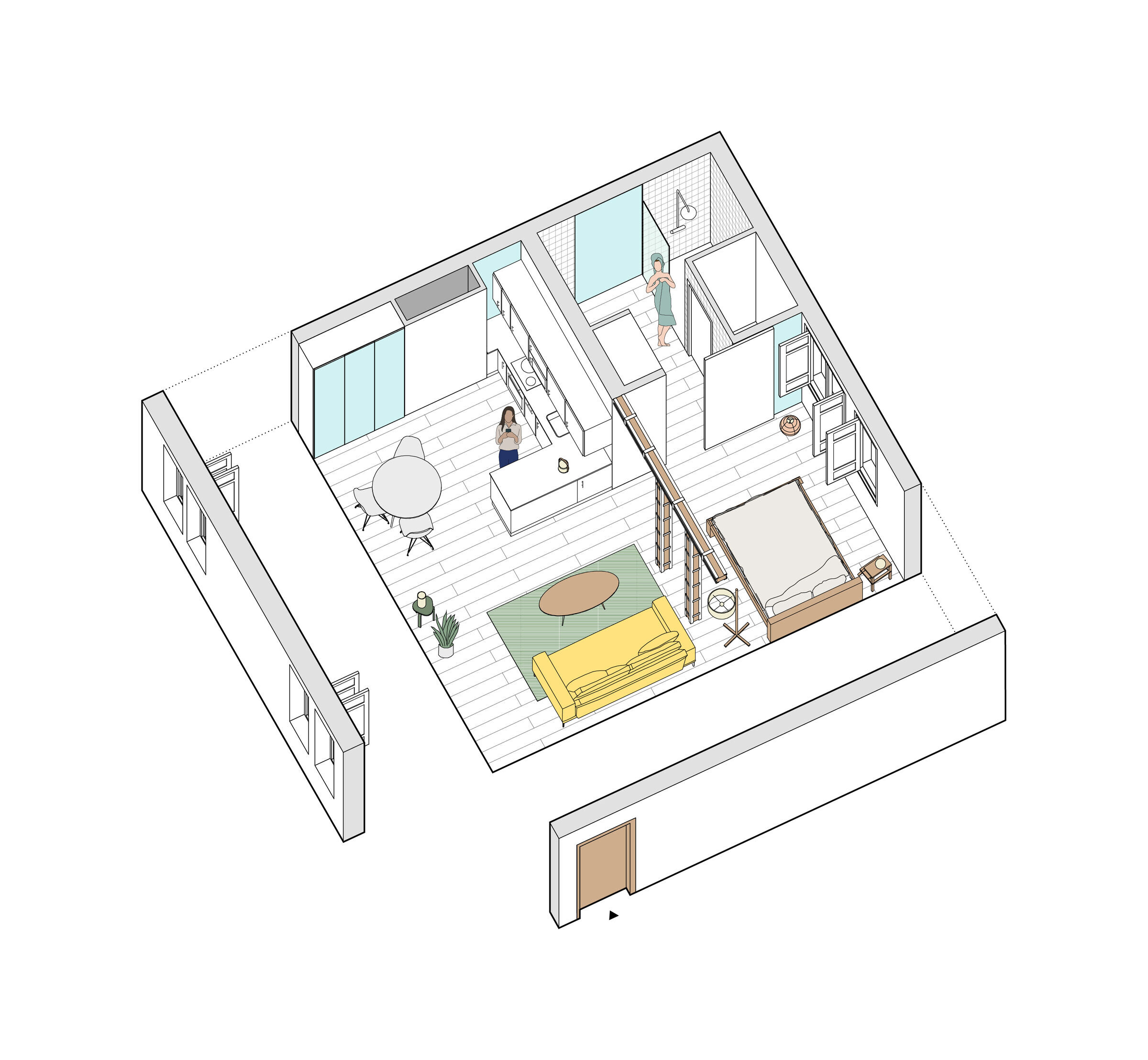 马德里 Flat White 公寓丨西班牙马德里丨gon architects-37