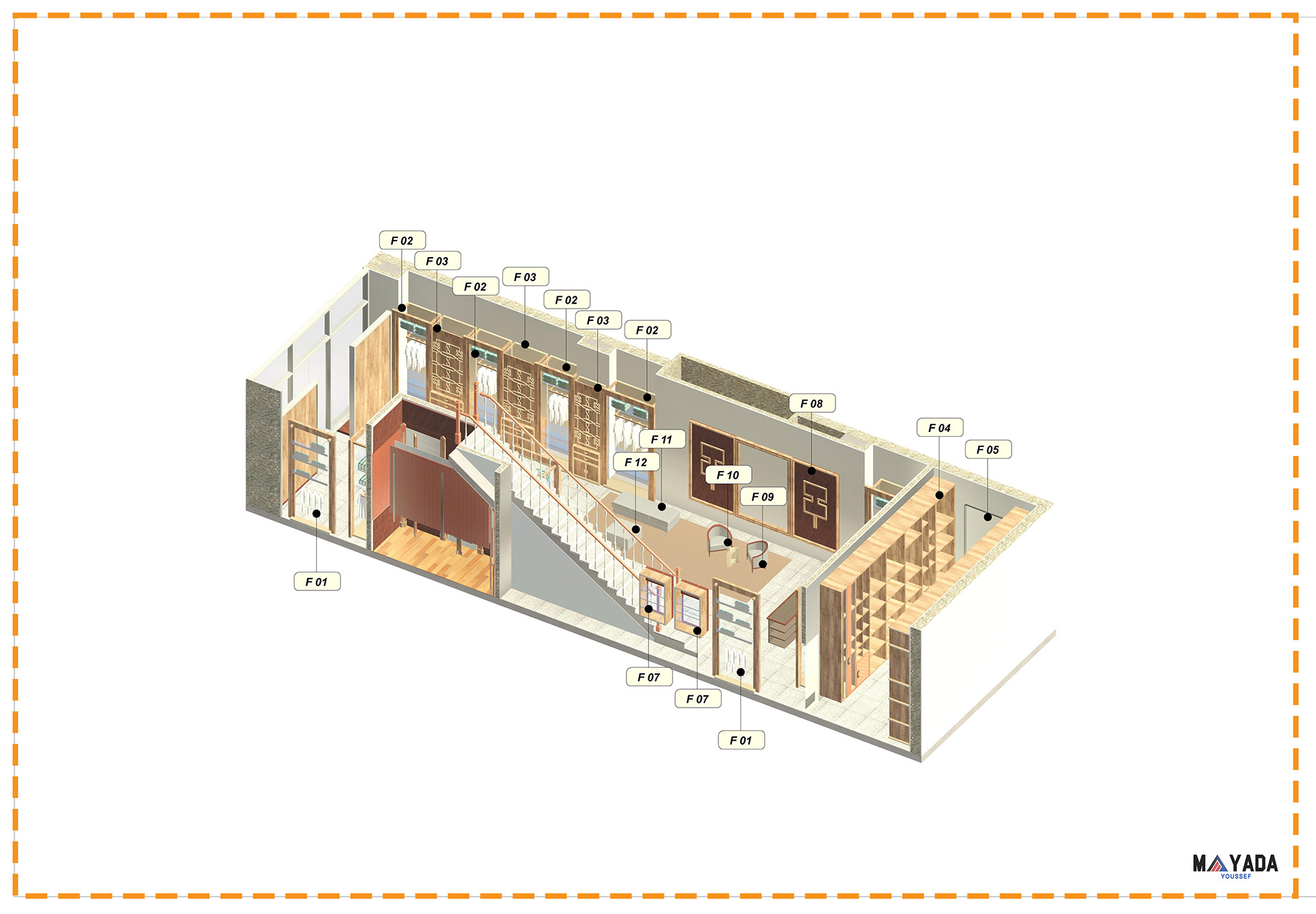 画廊室内设计丨Revit Skills and Technicality-9