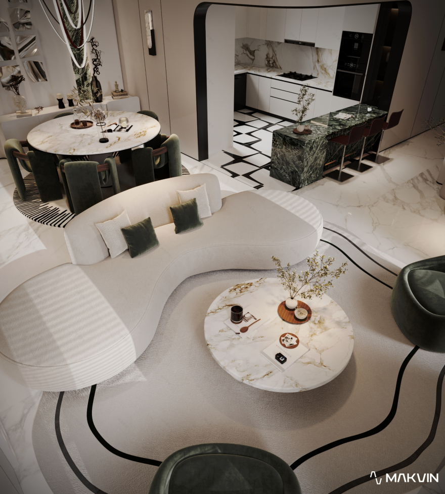 豪华起居与用餐区-5