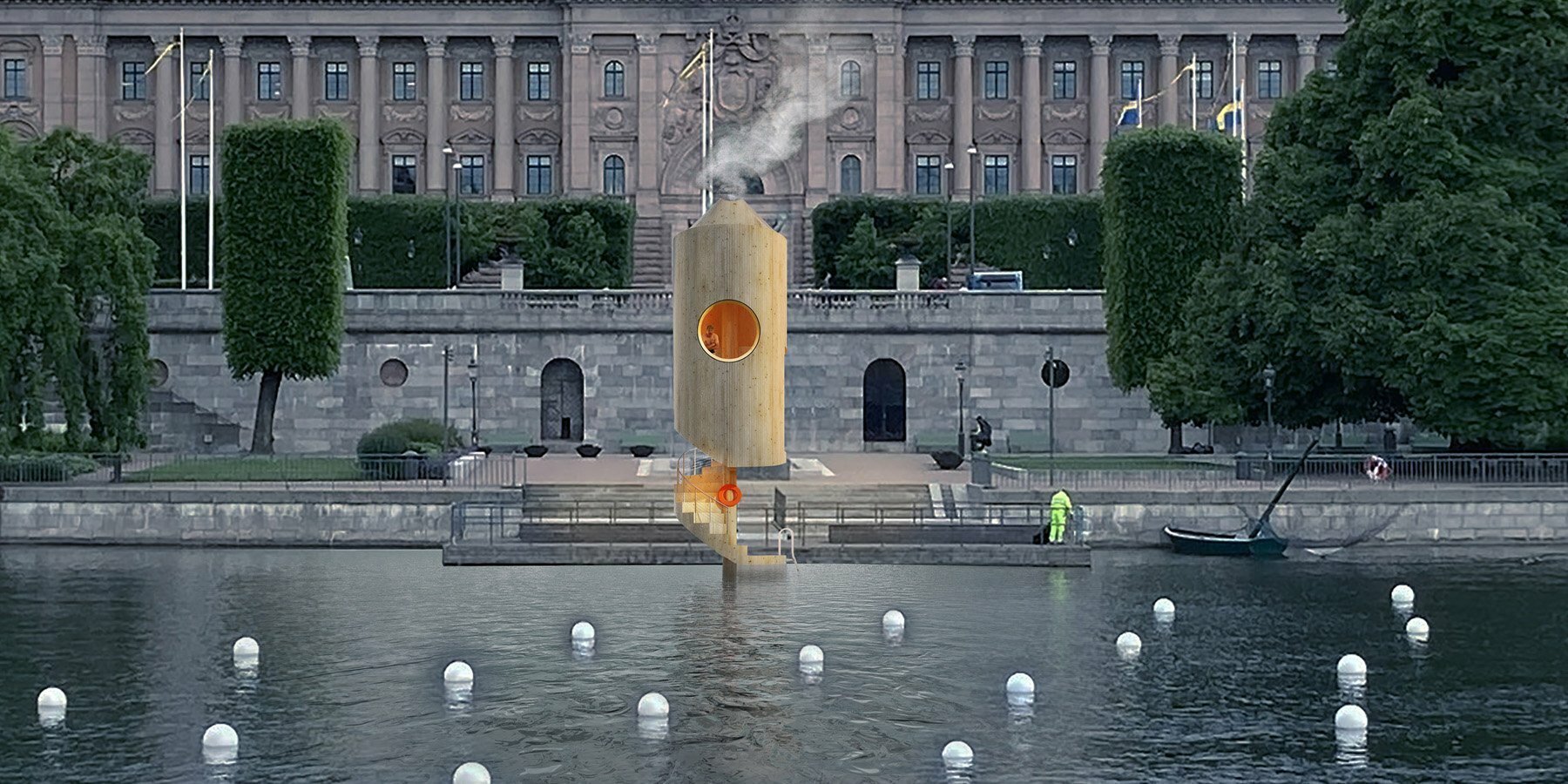 斯德哥尔摩海滨新公共桑拿和桥梁设计-21