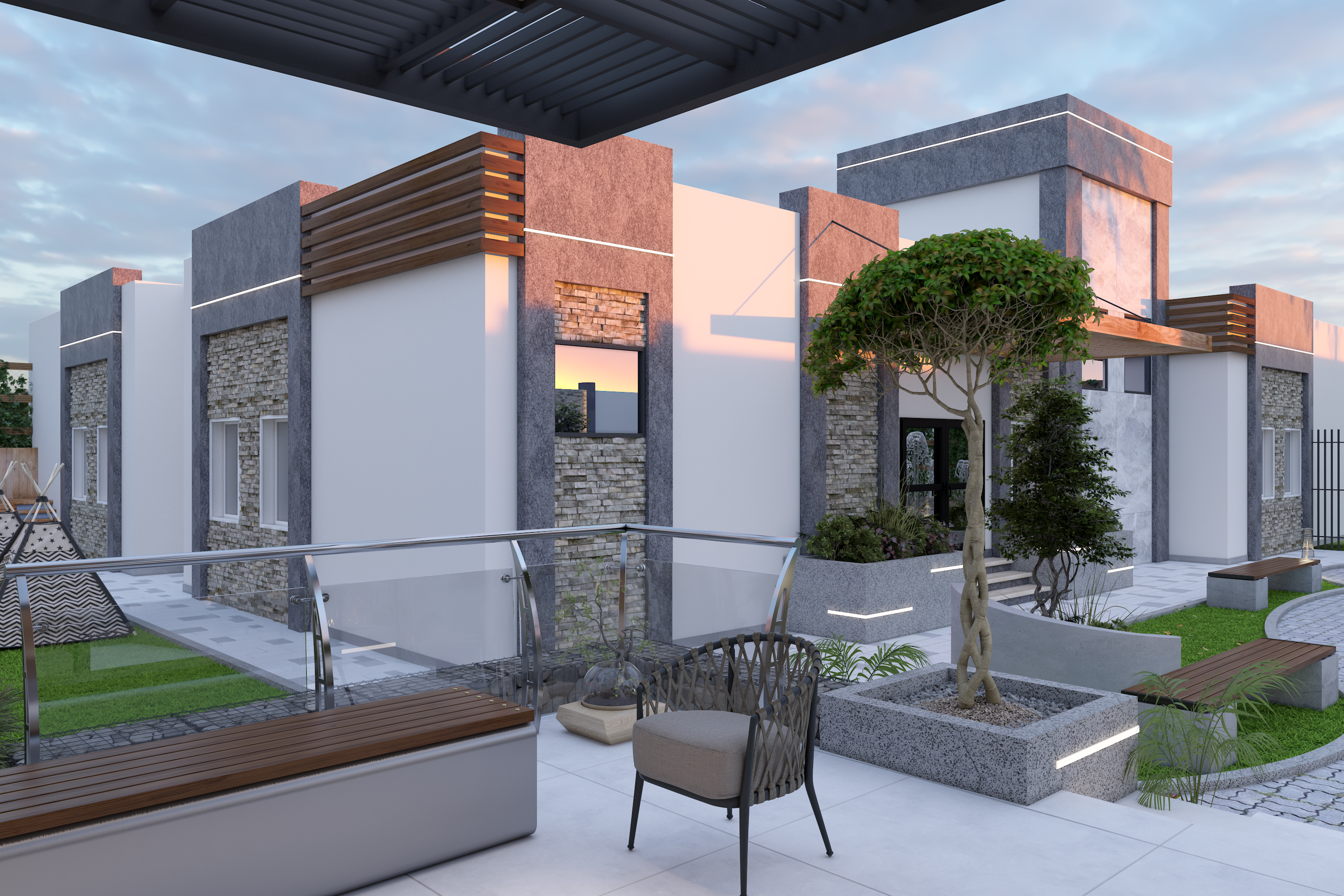 别墅后院花园丨laarte.ae-11