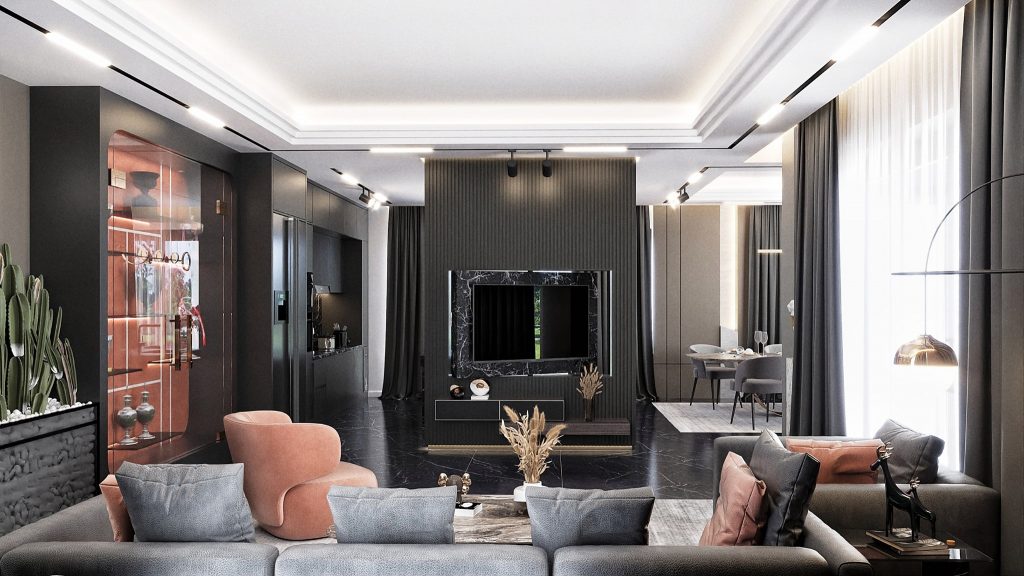 4313 Interior Apartment Scene Sketchup Model-1