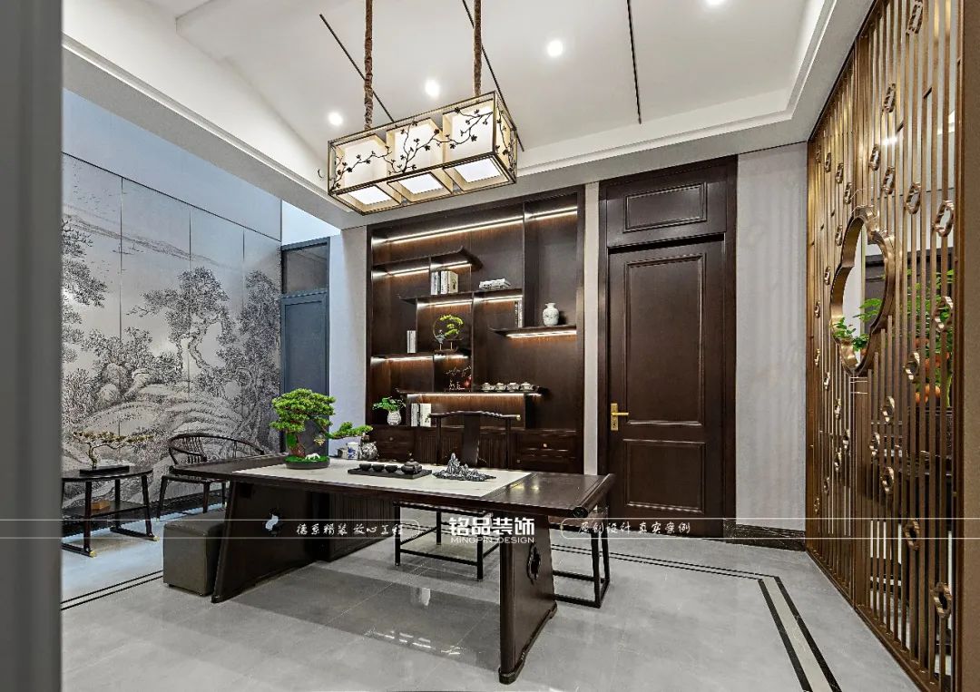 灯火阑珊的中式意蕴 · 自在闲适的别墅设计丨铭品装饰-50