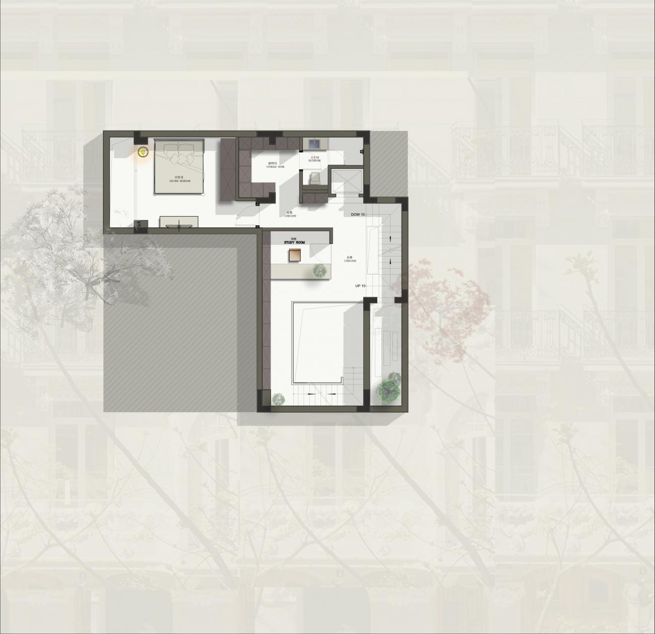 350㎡别墅简约白与原木经典搭配丨中国上海-14