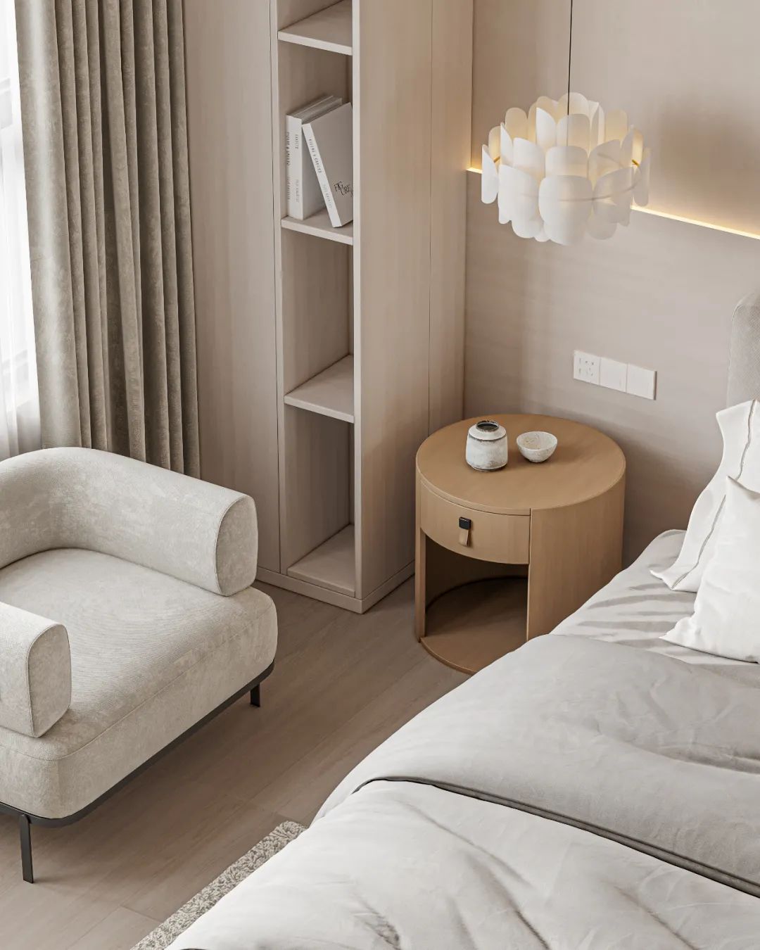 原木极简盐系风格家居设计丨中国湖南丨周笙笙全案设计工作室-38