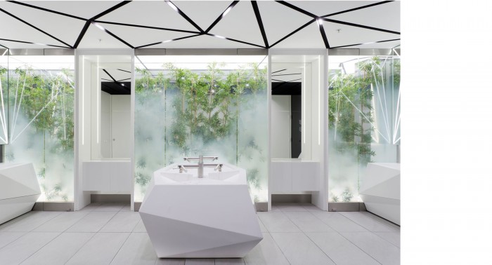 金色庭院购物中心02号卫生间

注：Toalety常见为卫生间之意；Złote Tarasy是波兰华沙一个知名的购物中心，中文一般译为金色庭院购物中心  丨波兰华沙丨Rubicon Architekt Kraków-6