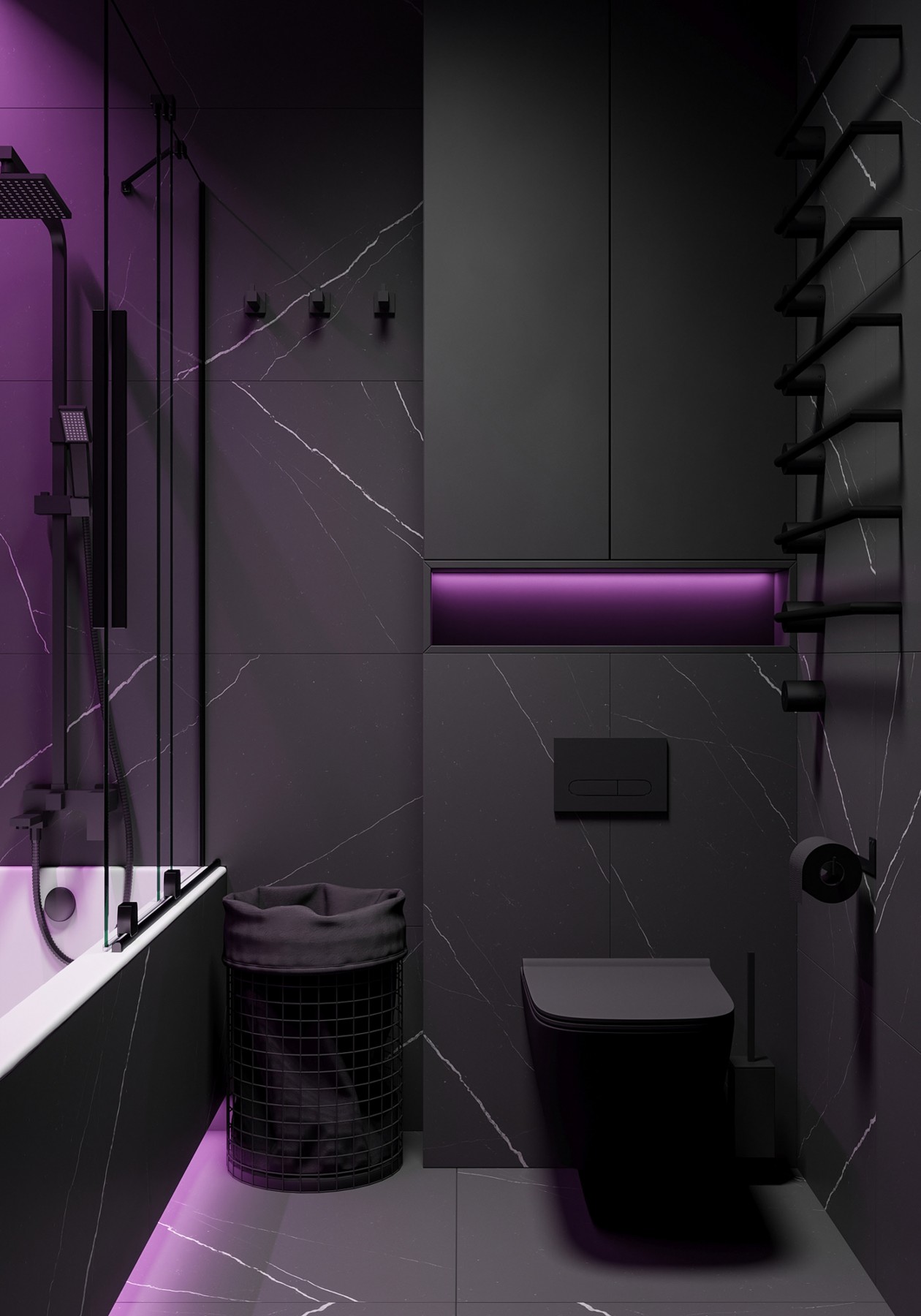 圣彼得堡高级黑色系公寓 质感超细腻-19