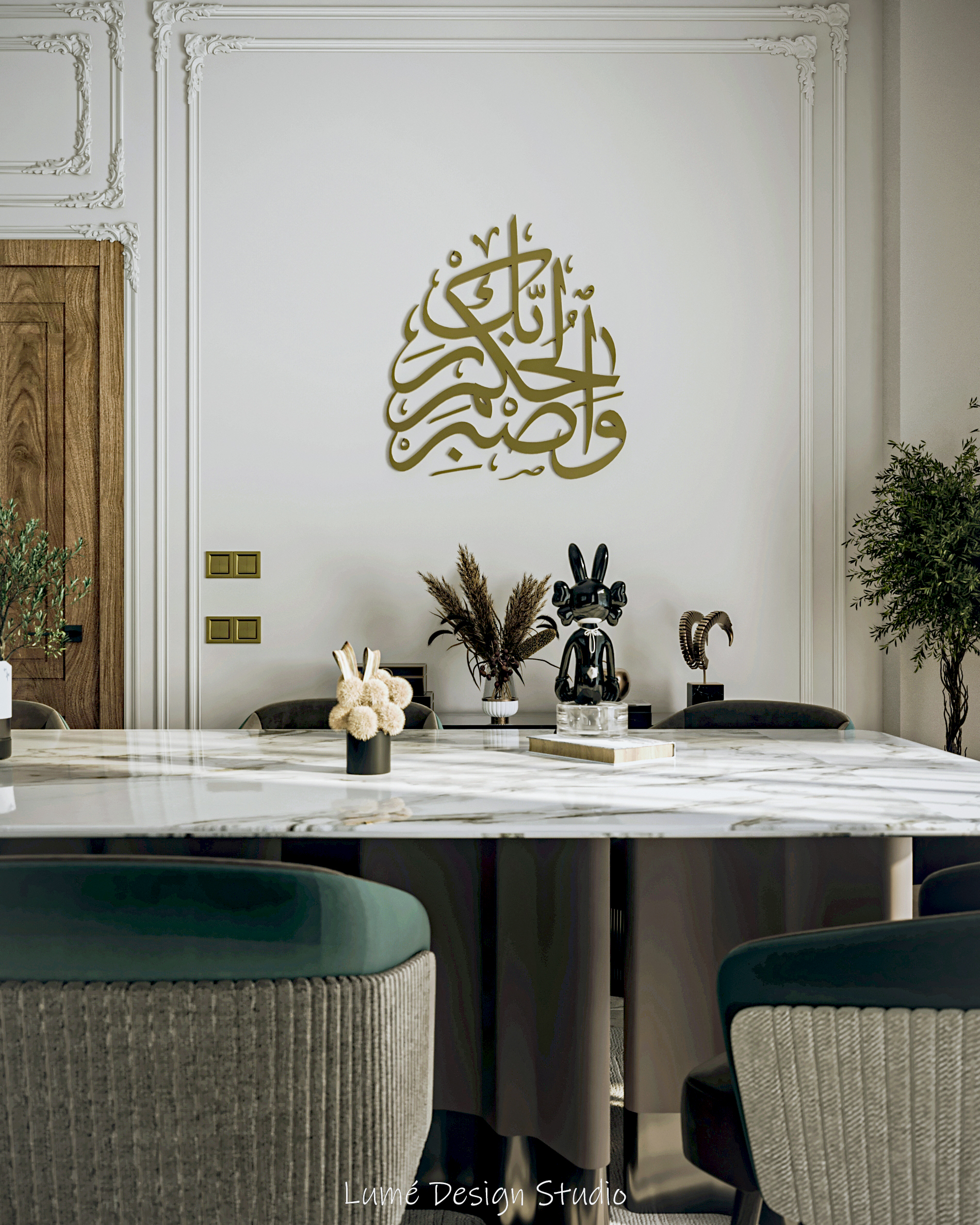 奢享室内空间·接待与餐饮区

注：这里 Lu·ury 疑似拼写错误，推测是 Luxury ，故按 奢享 来翻译  丨沙特阿拉伯吉达丨Lumé Design Studio-17