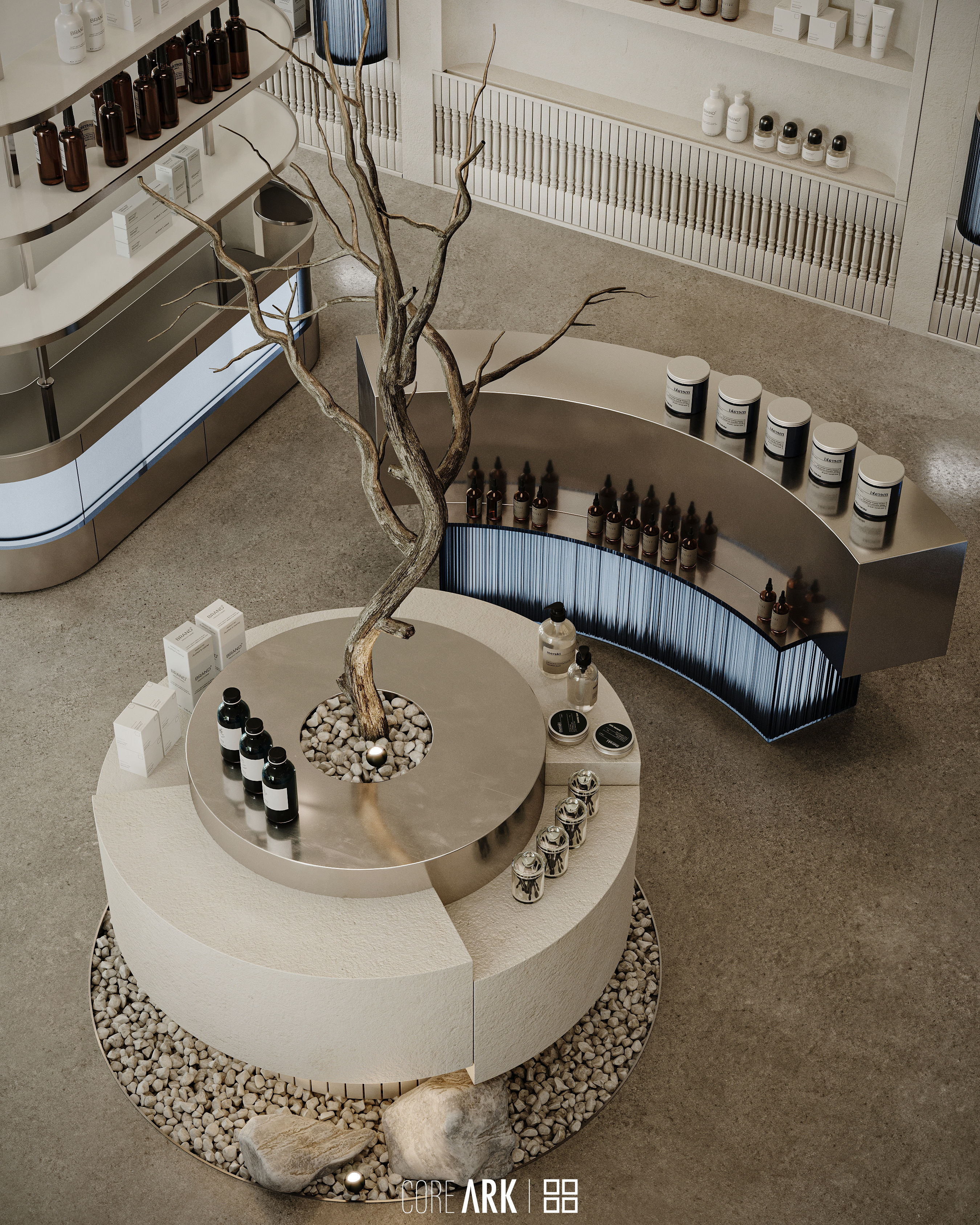 医院药房与咖啡馆设计及可视化-11