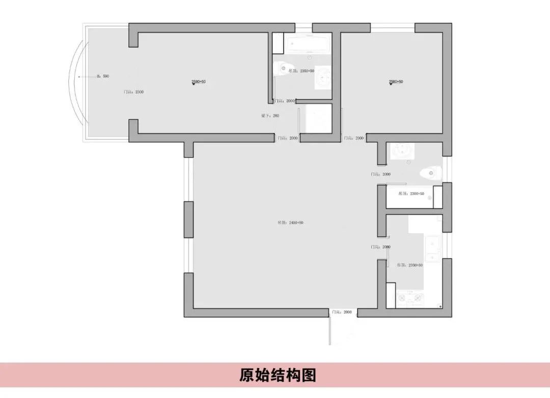 现代简约2房变3房丨中国上海丨大炎演绎-10