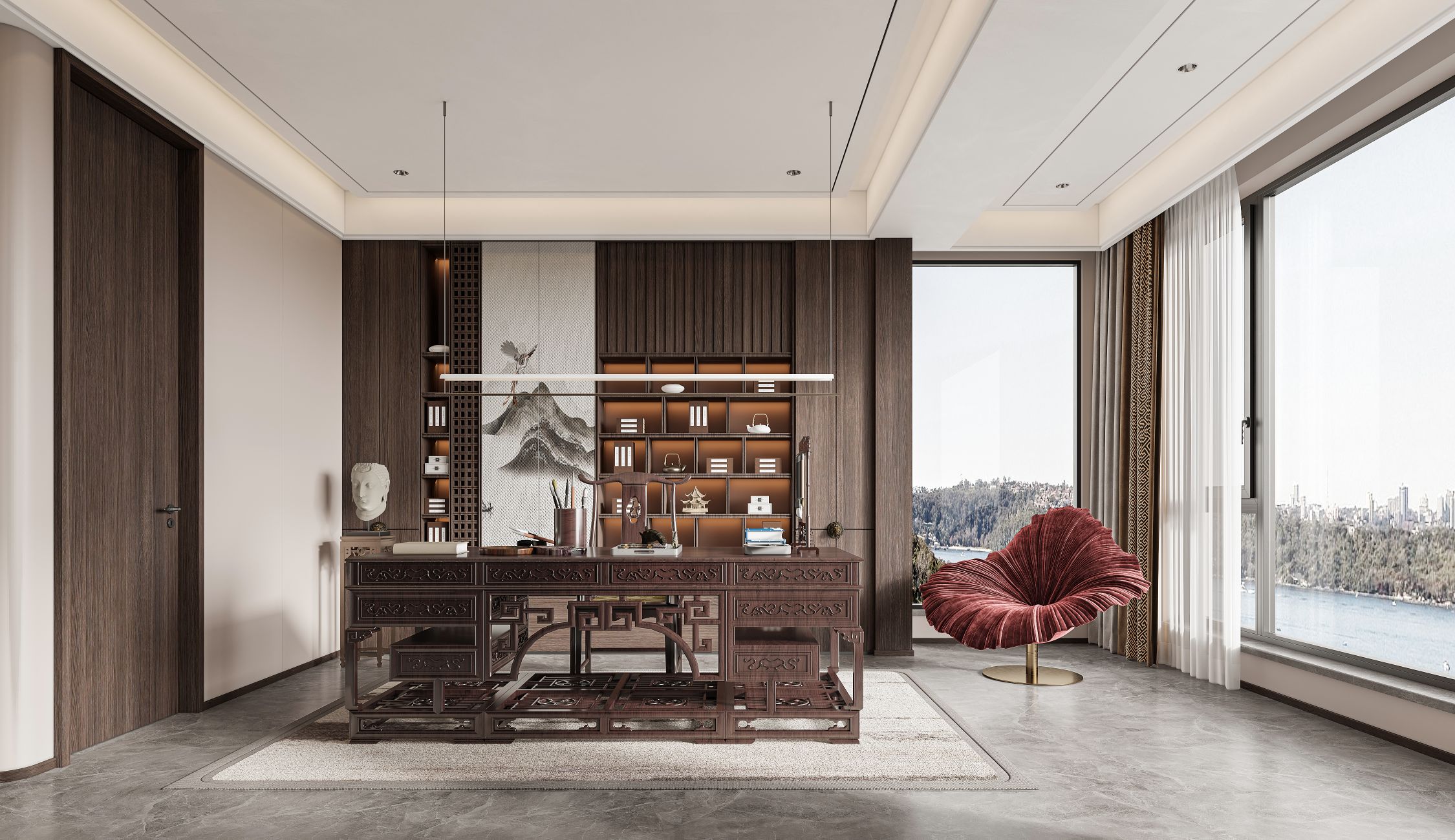 尚书苑刘总复式楼新中式风格设计丨中国湖北-8