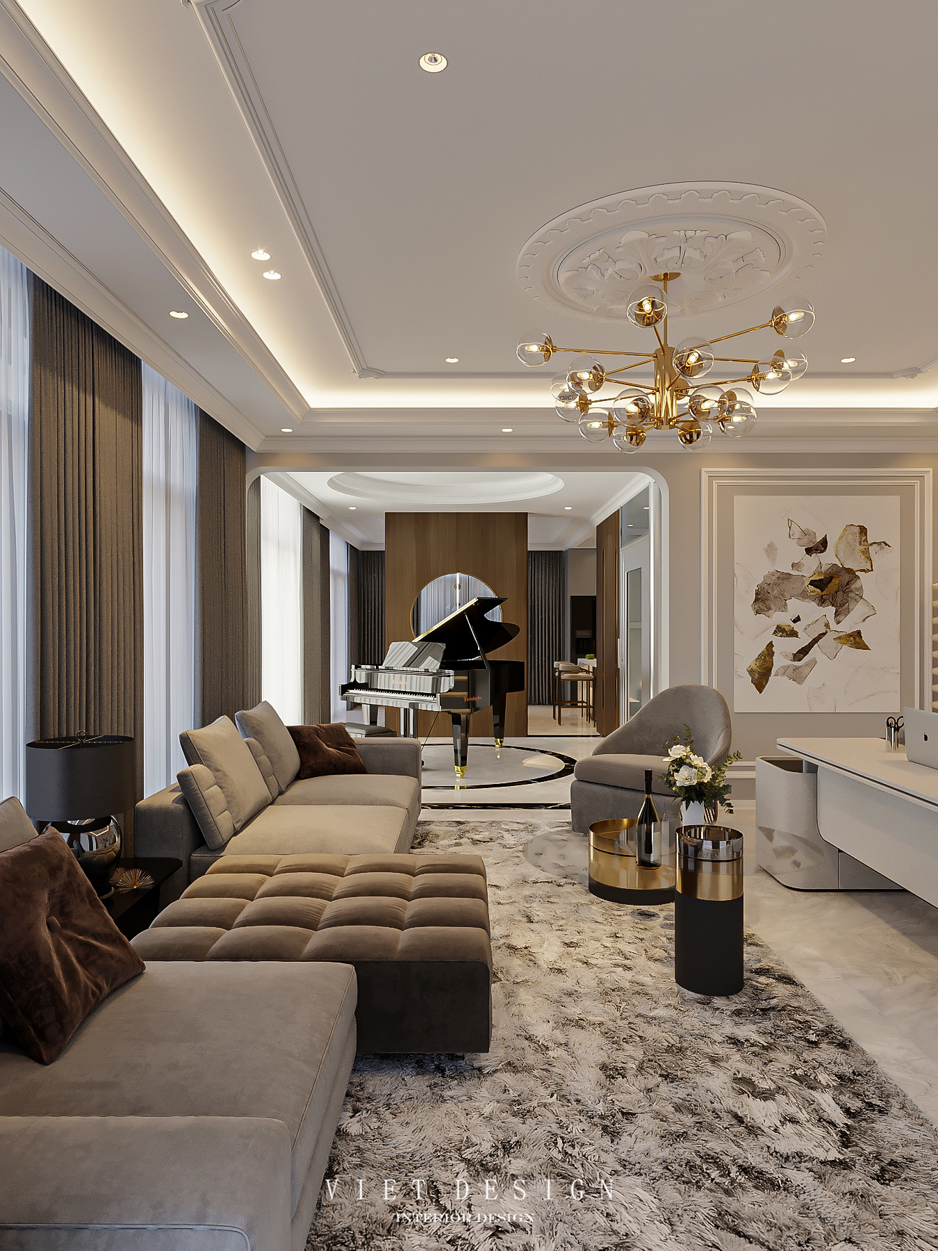 黄金别墅丨VIET Design-9