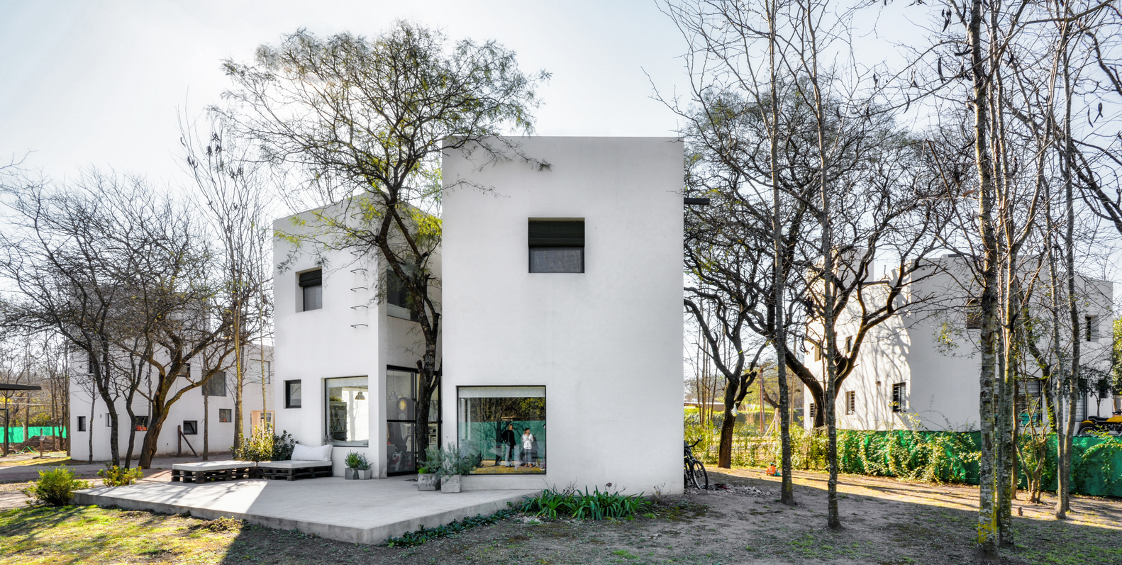 阿根廷相思树森林中的简约住宅群-27