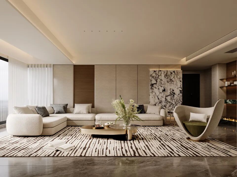 270㎡意式轻奢风 江山印·云玺丨中国阳江丨纵向·空间设计-7