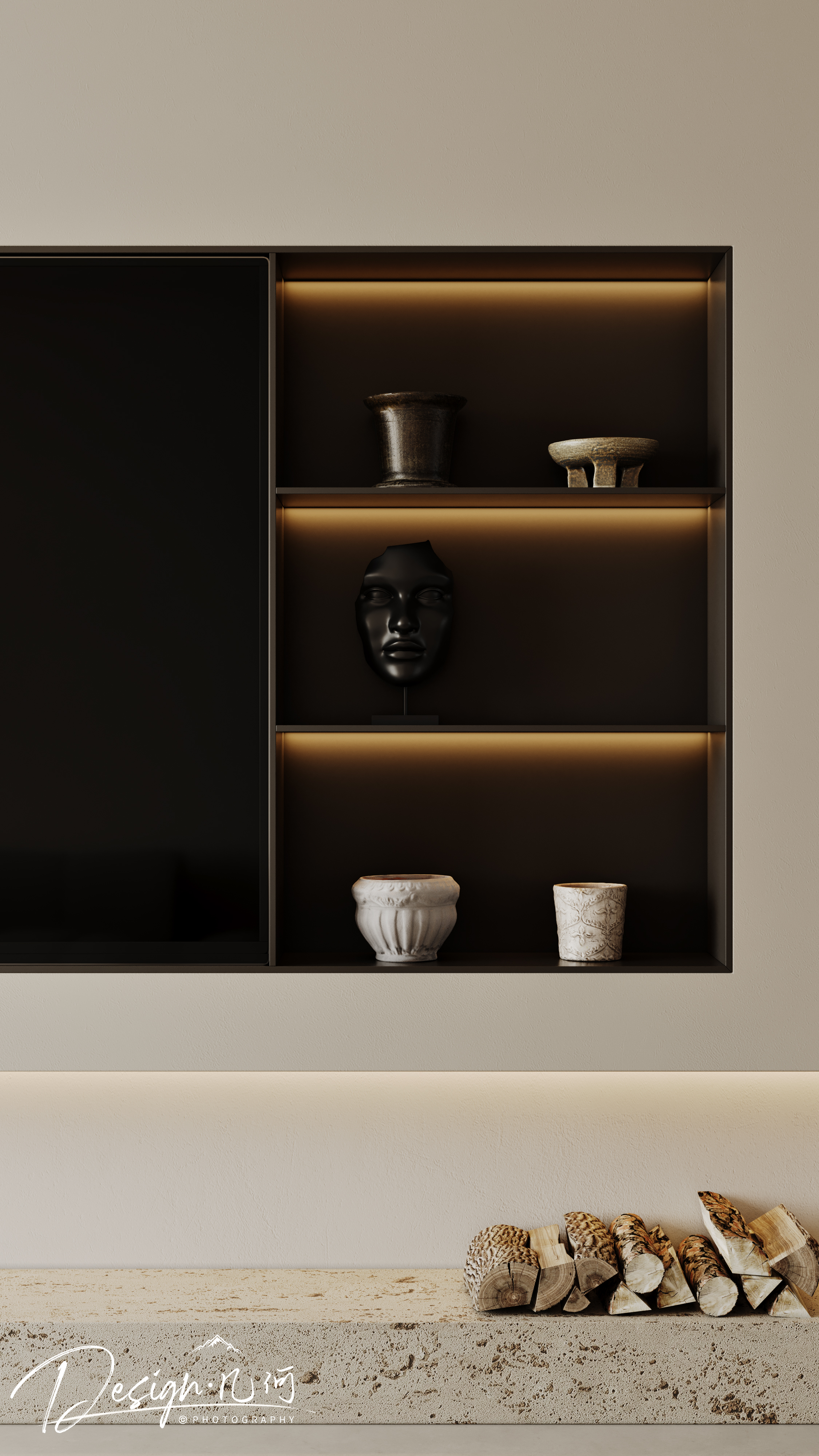 几何空间视觉表现 | 华安府现代奶油风客餐厅-19