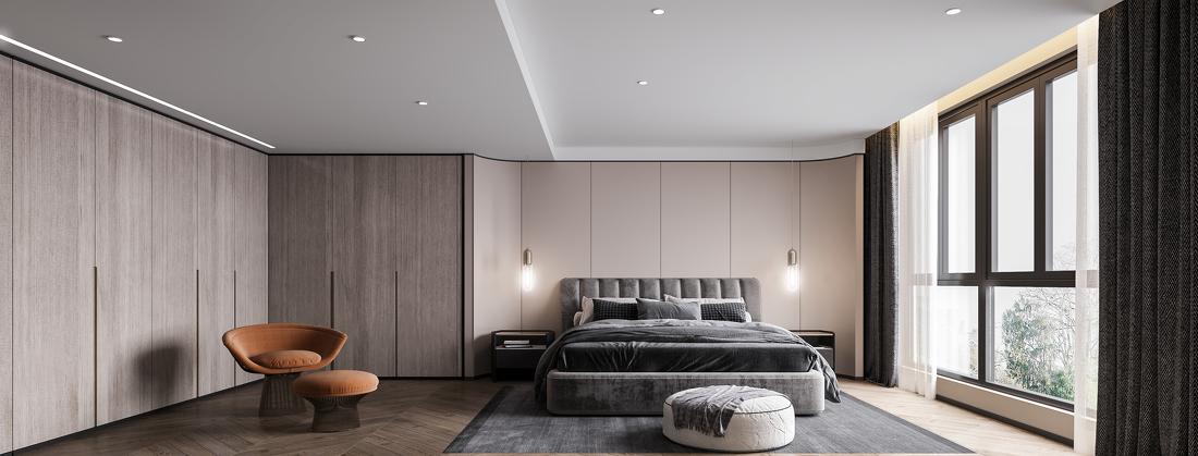 现代轻奢融入中式元素的舒适生活空间设计丨璞旭设计-28