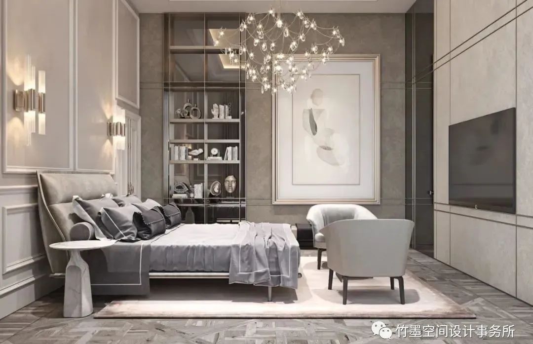 法式轻奢之美·竹墨空间设计事务所 200㎡艺术住宅-24