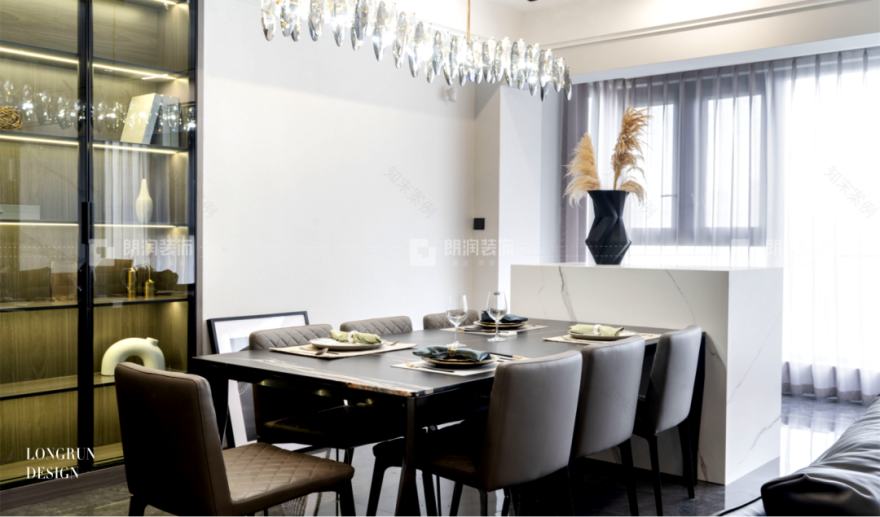 融创·玖棠府 190㎡现代轻奢风格家居设计丨中国成都丨朗润装饰轻奢设计五部-12