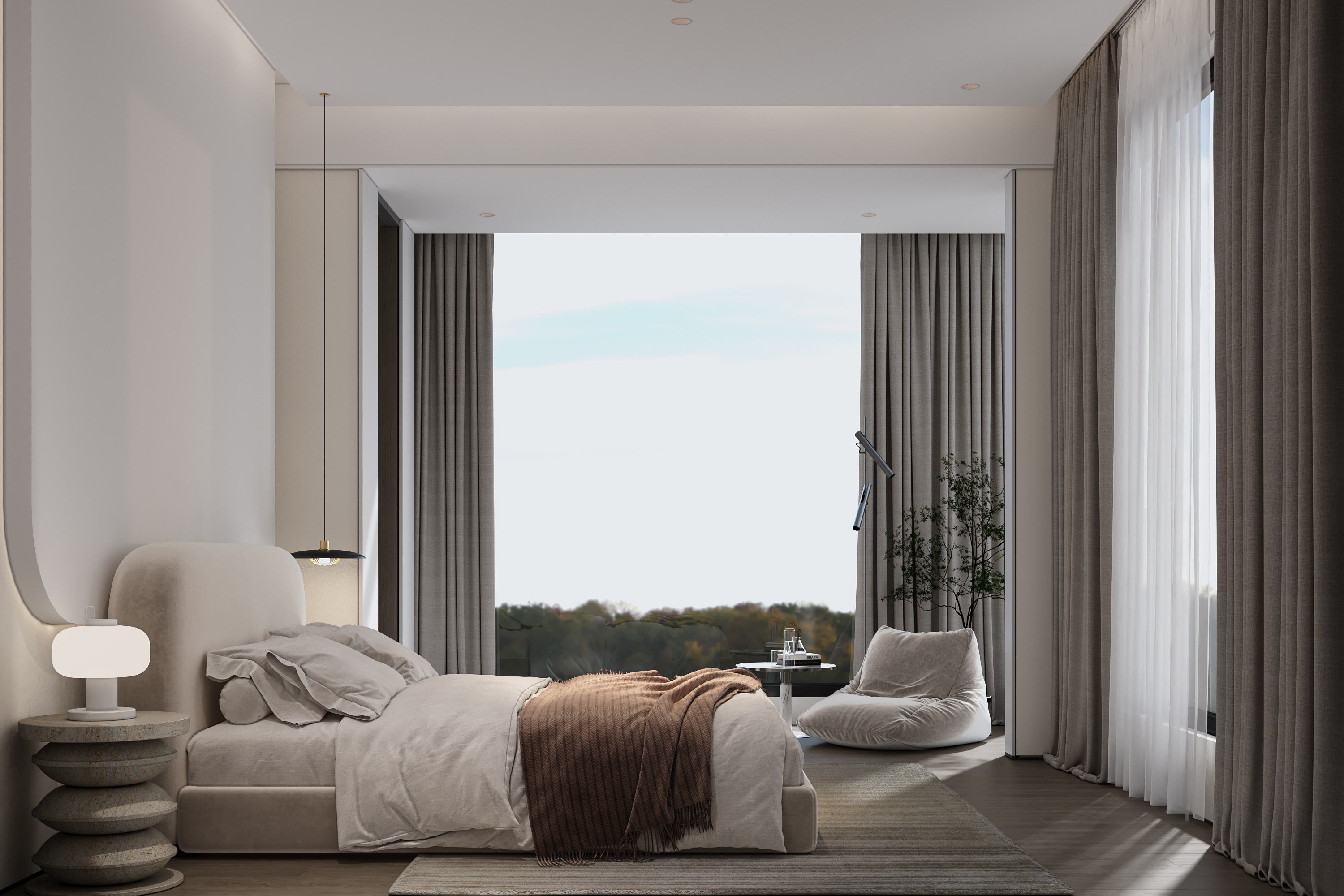 卧室套间极简温暖-3