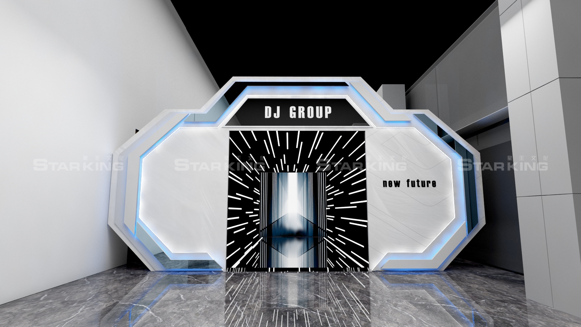 简约科技发布会舞美现场布置-4