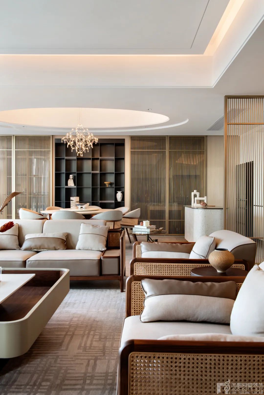 杭州钱塘江畔现代风江景大平层丨中国杭州丨尚层别墅装饰-21