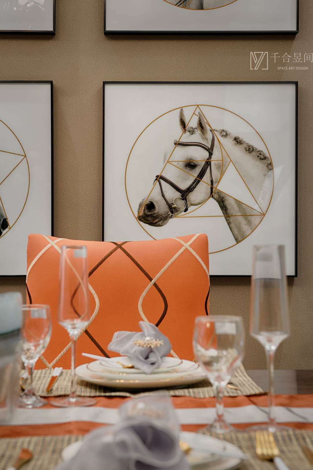 重庆约克郡壹號湖畔爱马仕风格私宅设计-34