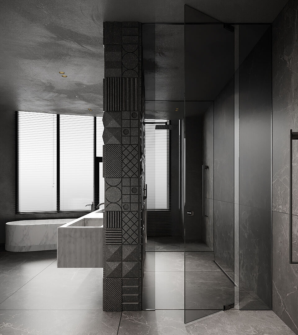 乌克兰极简黑公寓丨乌克兰基辅丨IQOSA-41