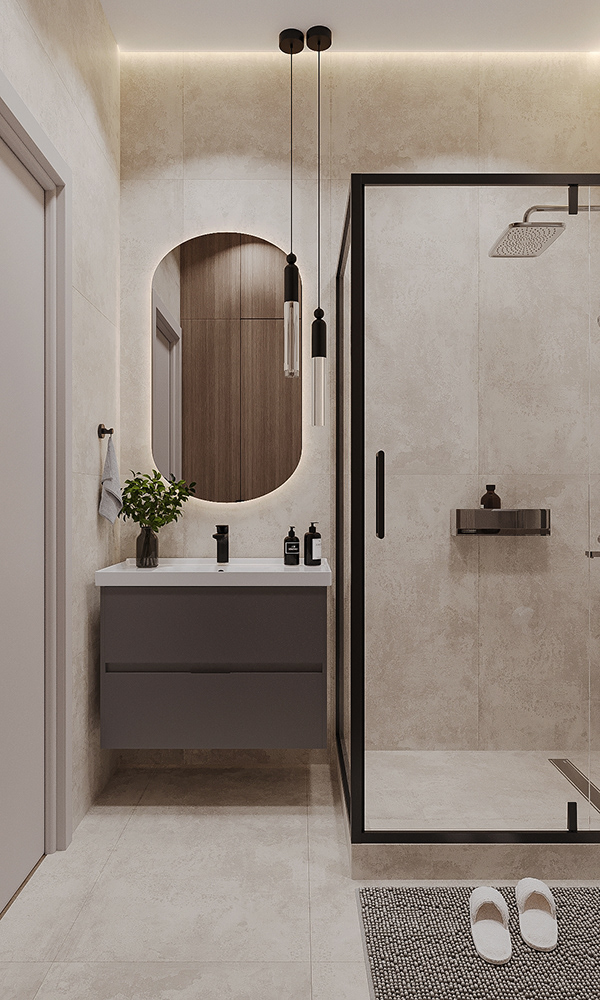 现代风格 3·5 米层高 40 平公寓设计装修项目丨俄罗斯圣彼得堡丨Katushhha 设计装修工作室-16