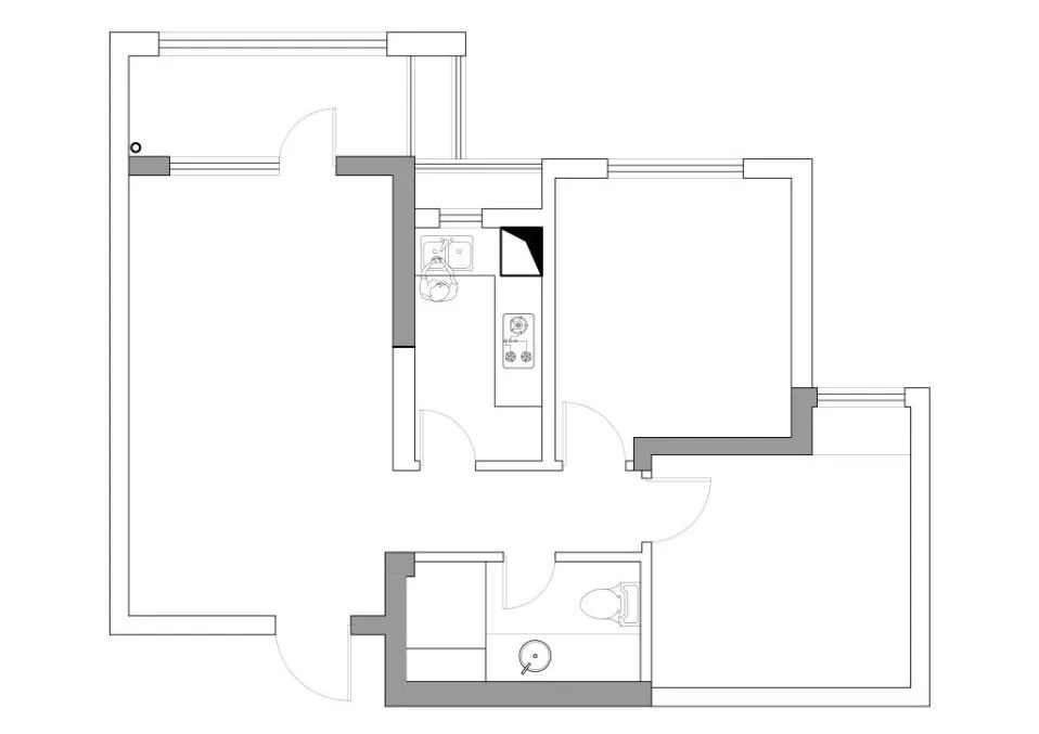 63㎡武汉公寓改造，LDK 一体化++ 多功能叠加，轻盈通透又实用-2