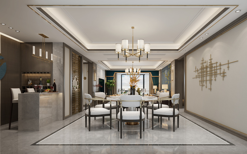 阜阳市绿城明月双清190平新中式大平层设计-19