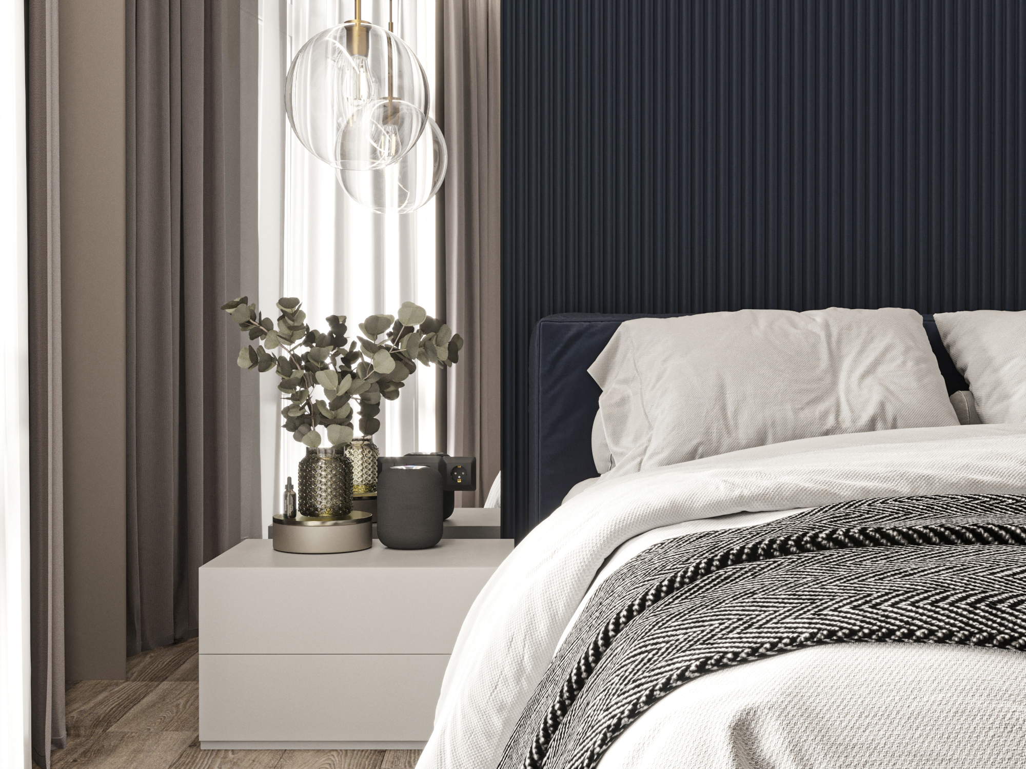 Дизайн-проект Спальни ЖК "Минск-мир" г. Минск-2