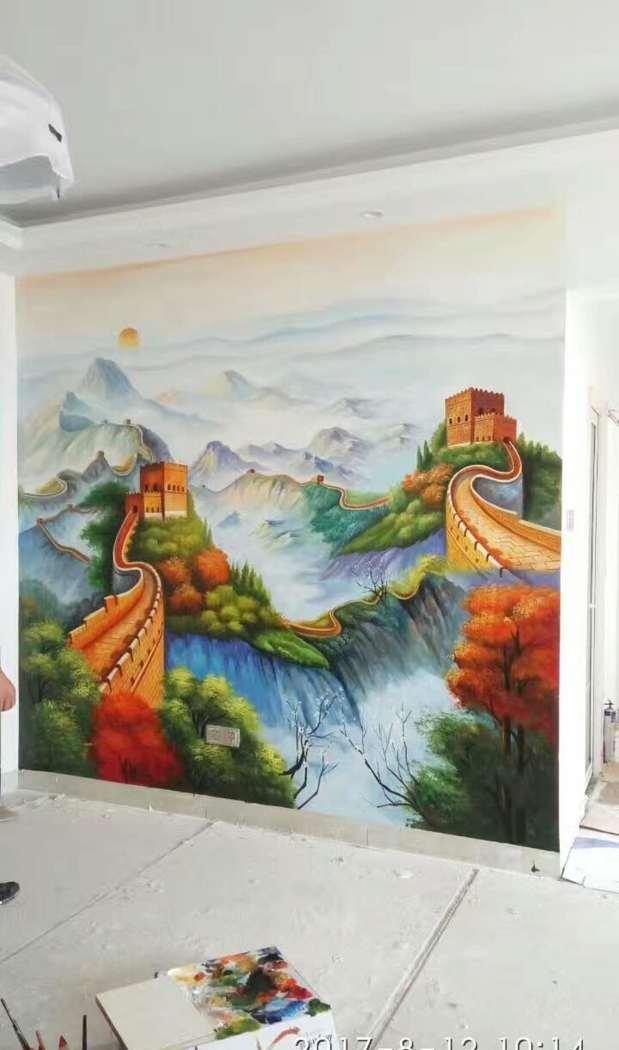 
湖南株洲室内背景墙墙绘 -3