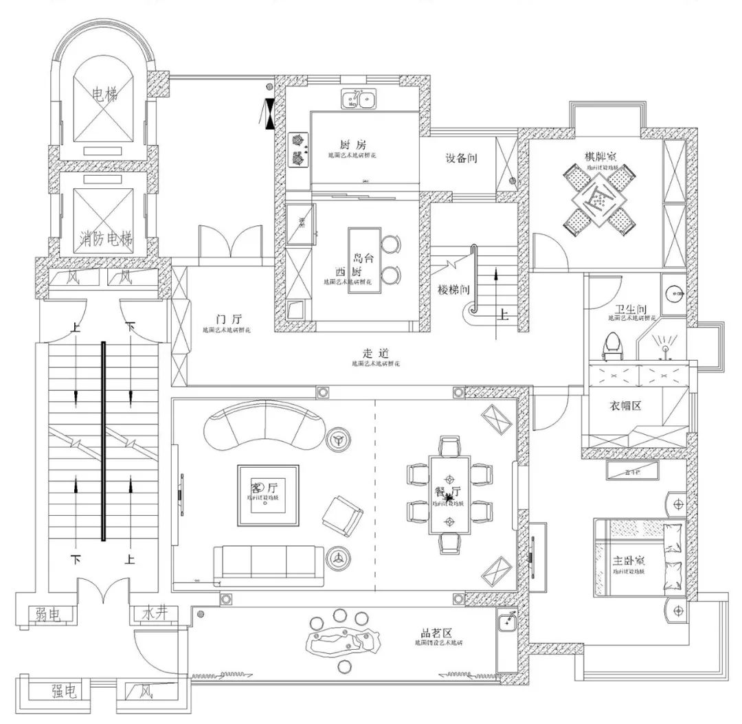 法式轻奢，盐城高新区 280 平米复式住宅设计-8