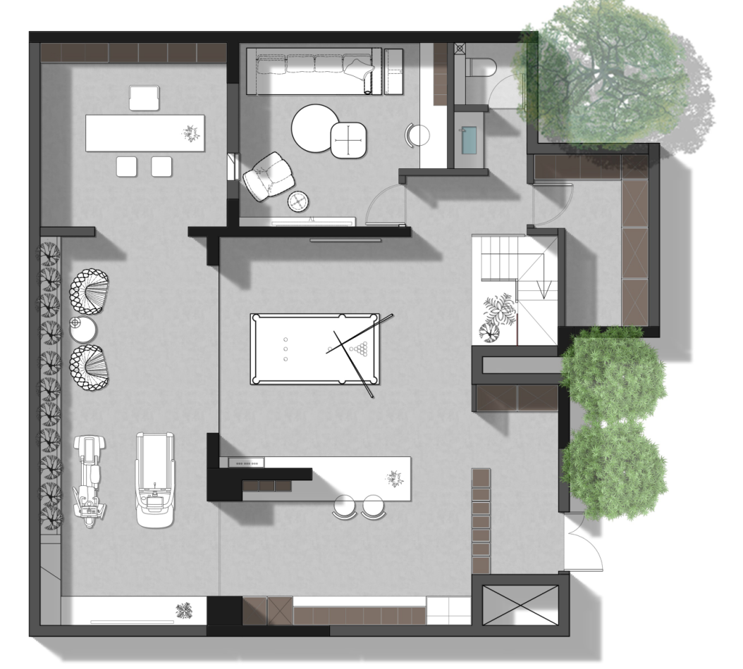 未央金茂府现代轻奢下叠别墅设计丨中国西安丨青马别墅设计-95