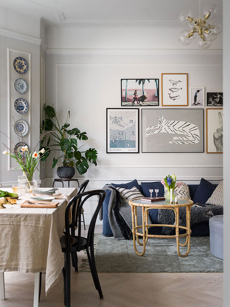 斯德哥尔摩温馨公寓 | 陶瓷板墙饰与经典装饰的完美结合-2