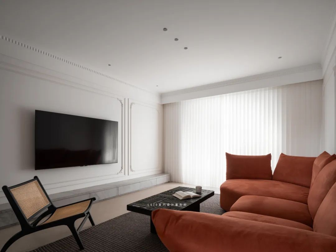 蓝色海洋中的橘红浪漫·田橘海室内设计案例丨LSZ·D 室内设计事务所-12