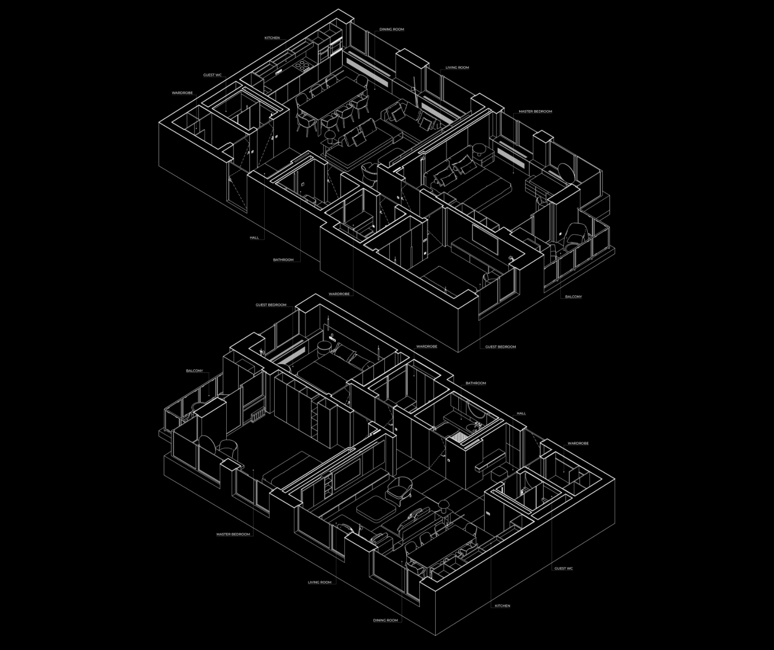 基辅俄罗斯方块大厅住宅区公寓设计丨乌克兰基辅丨Bezmirno 建筑工作室-41