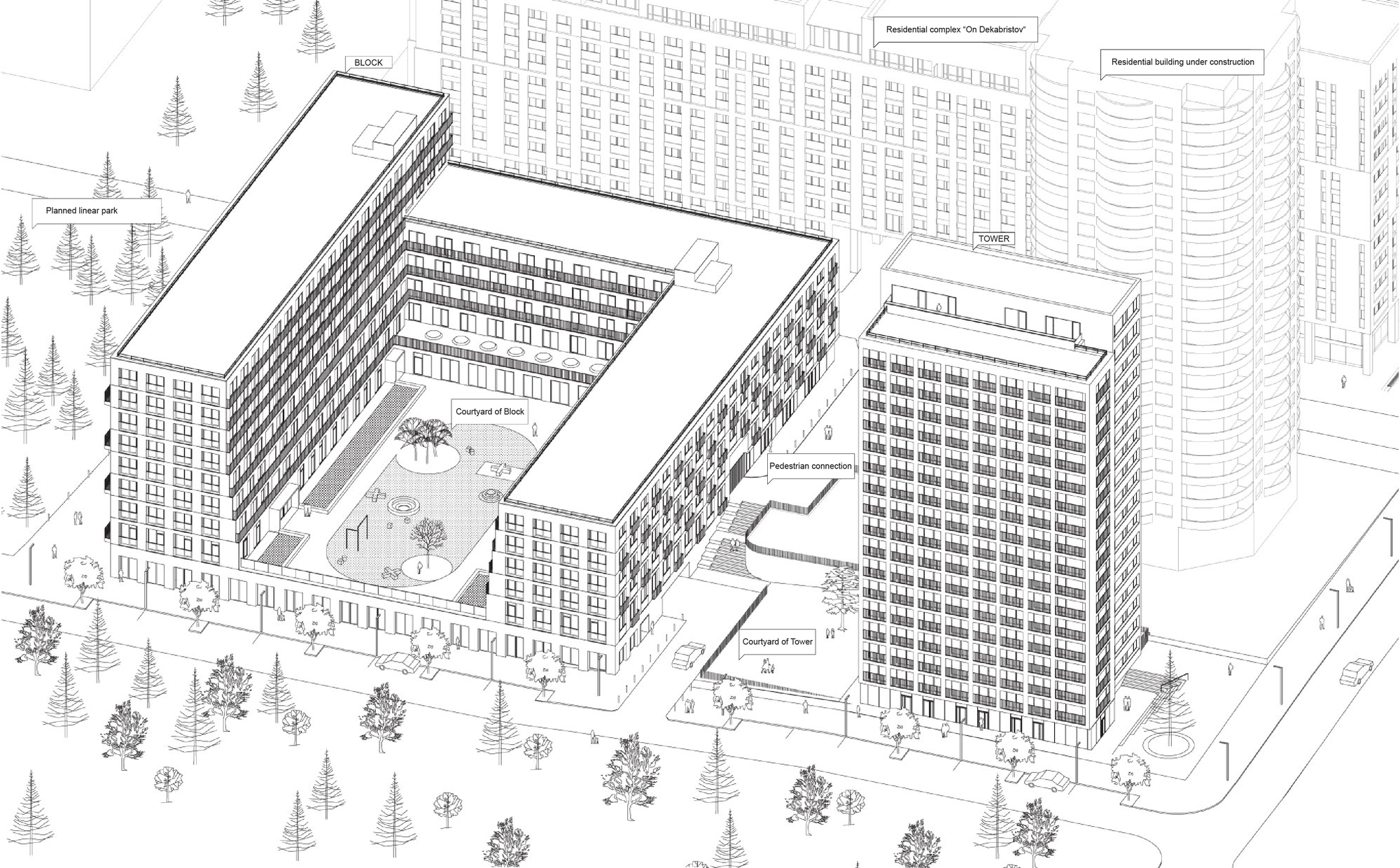 俄罗斯新西伯利亚公寓塔楼与城市街区丨荷兰 DROM 设计公司-53